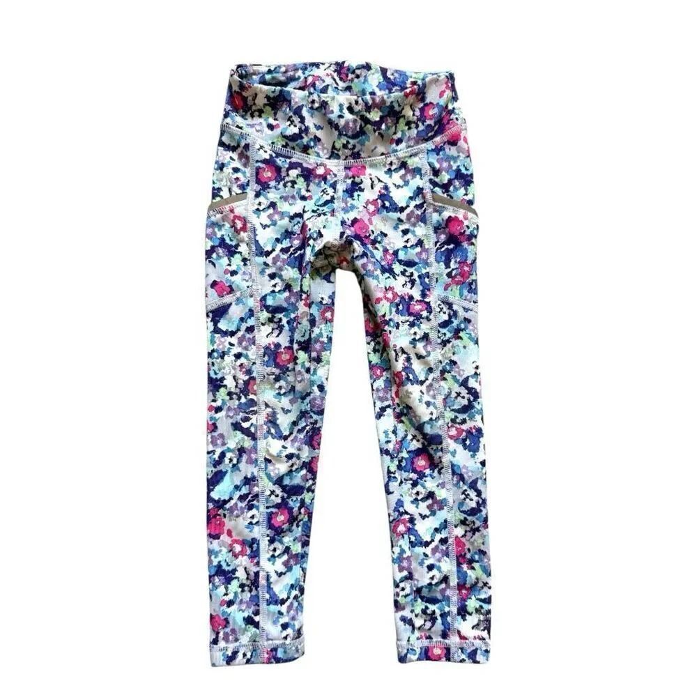 Youth Girls Gymboree GymGo Dri-Fit Color Spash Activewear Leggings - Sz XS (4)